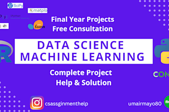 do data science and machine learning task projects in python or r