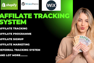 create referral affiliate sales tracking, wordpress shopify website