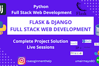 do python flask django full stack web development project