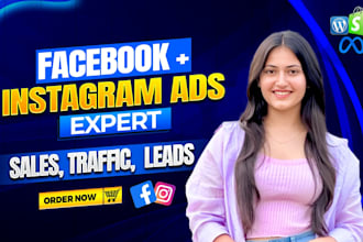 setup facebook ads campaign for sales and leads, instagram marketing, meta ads