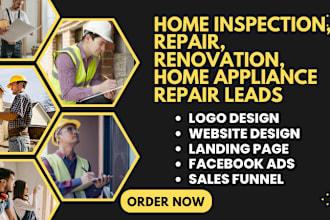 generate home inspection leads repair, renovation home appliance repair leads