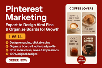 create pins and boards as a pinterest marketing manager