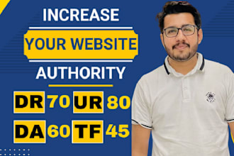 increase domain rating ahrefs dr domain authority moz da majestic tf backlinks