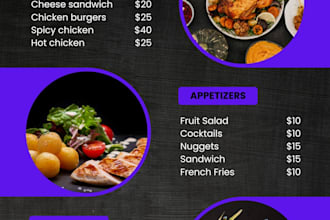 design eyecatching restaurant menu , food manu