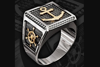 3d jewelry design render in maya,3d pendant, teeth jewelry,grillz model,3d ring