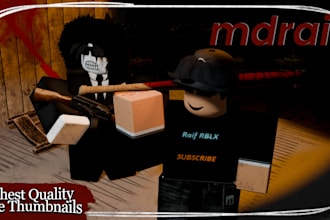 make you a detailed roblox game thumbnail and icon