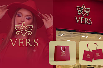 luxury fashion, perfume, boutique brand logo
