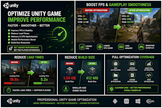 optimize unity game,optimize unity build, improve unity game performance