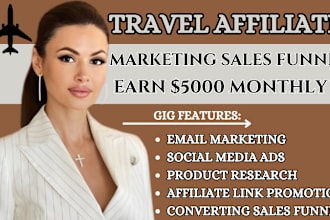 do travel affiliate marketing website sales funnel for travel affiliate website