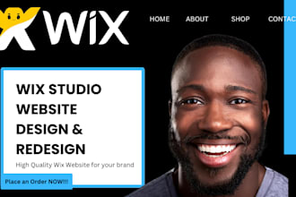 develop a stunning wix studio website and redesign wix studio website