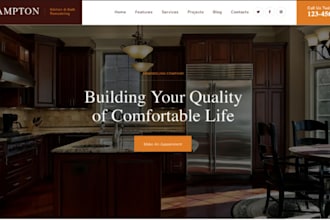 build home renovation website handyman website kitchen bathroom website