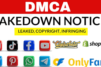 send legal notices to remove leaked,illegal,pirated,defaming contents under dmca