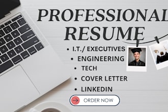 write professional it, tech, engineering, executive, resume and cover letter