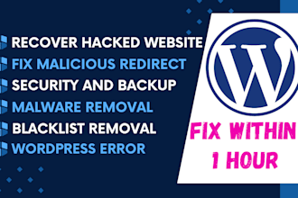 fix wordpress malware removal, issues, clean hacked wordpress website security