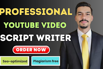 research and write high quality youtube video script for your channel