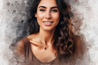 create perfect digital watercolor portrait from image