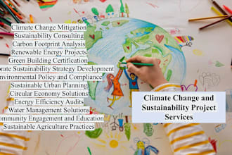 assist in climate change and sustainability projects