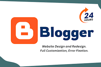 customize or redesign blogspot website or blogger template
