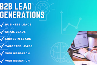 provide b2b lead generation, targeted contacts, web research