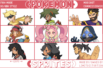 make pokemon styled mugshots in the dp and bw game style