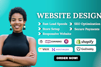 design hostinger, ionos, godaddy website, webshop, squarespace shopify ecommerce