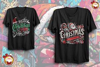 design christmas sweater and t shirt design