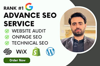 complete website SEO on squarespace, wix, shopify, wordpress