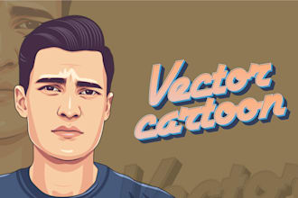 create a face into color vector art portrait