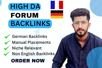 provide you forum, contextual, and german backlinks