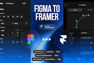 convert figma to framer, redesign, migrate existing site to framer cms