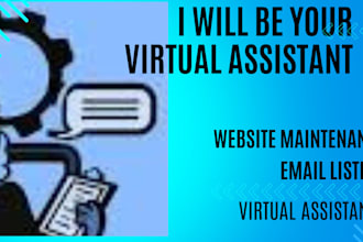 be your virtual assistant for data entry,email listing and website scraping