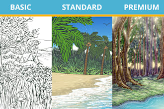 draw beautiful nature illustrations
