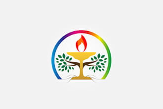 design beautifully extraordinary flame and tree logo