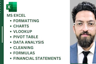 do excel data cleaning,formatting,data entry,formulas