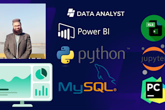 do data science projects,python, jupyter,pycharm,excel,power bi,dashboards
