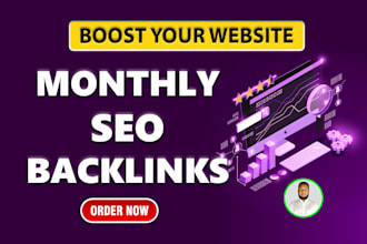monthly SEO backlinks service with off page manual link building
