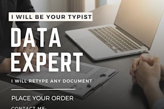 do a fast typing job, retype scanned documents, your typist