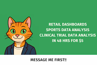 do retail dashboard, sports data analysis, and clinical trial data analysis