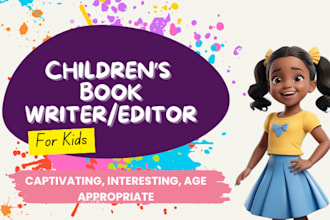 edit or write your children book developmental edit children storybook kids book