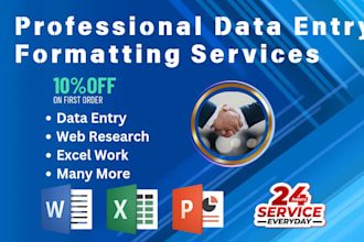 do accurate data entry, excel cleaning, and automation