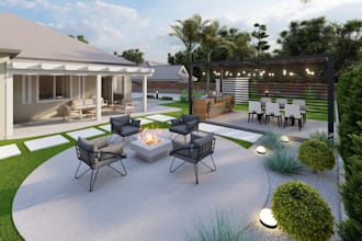 design your backyard landscape, garden, pool, patio, deck as landscape architect