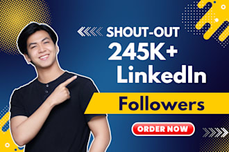 share or shoutout your content with linkedin 245k audience, promote, marketing