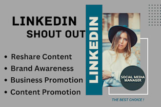 share or shoutout your content with linkedin 218k audience, promote, marketing