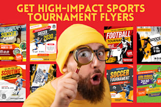 stunning sports flyers for soccer tournaments  events