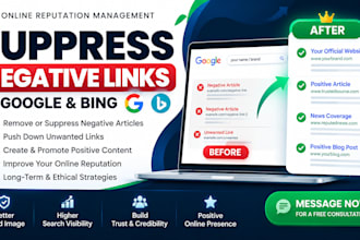 do professional online reputation management and suppress negative links