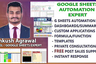be your google sheets expert create, fix formulas, scripts, dashboards