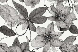 draw beautiful ink botanical illustration