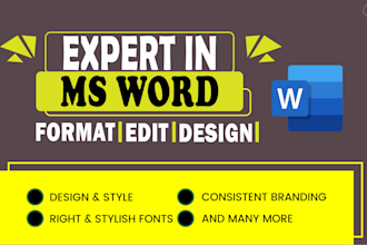 design, format and style microsoft ms word document