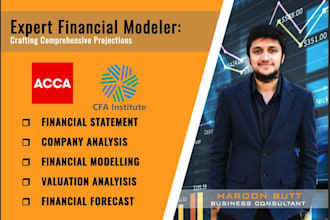 build financial model for startup with projections ratio analysis and valuation