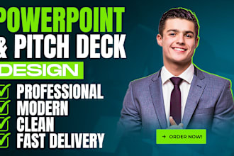 design modern powerpoint presentation and investor pitch deck for your business